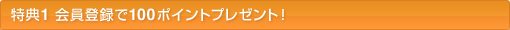 ���T1�@����o�^��100�|�C���g�v���[���g�I